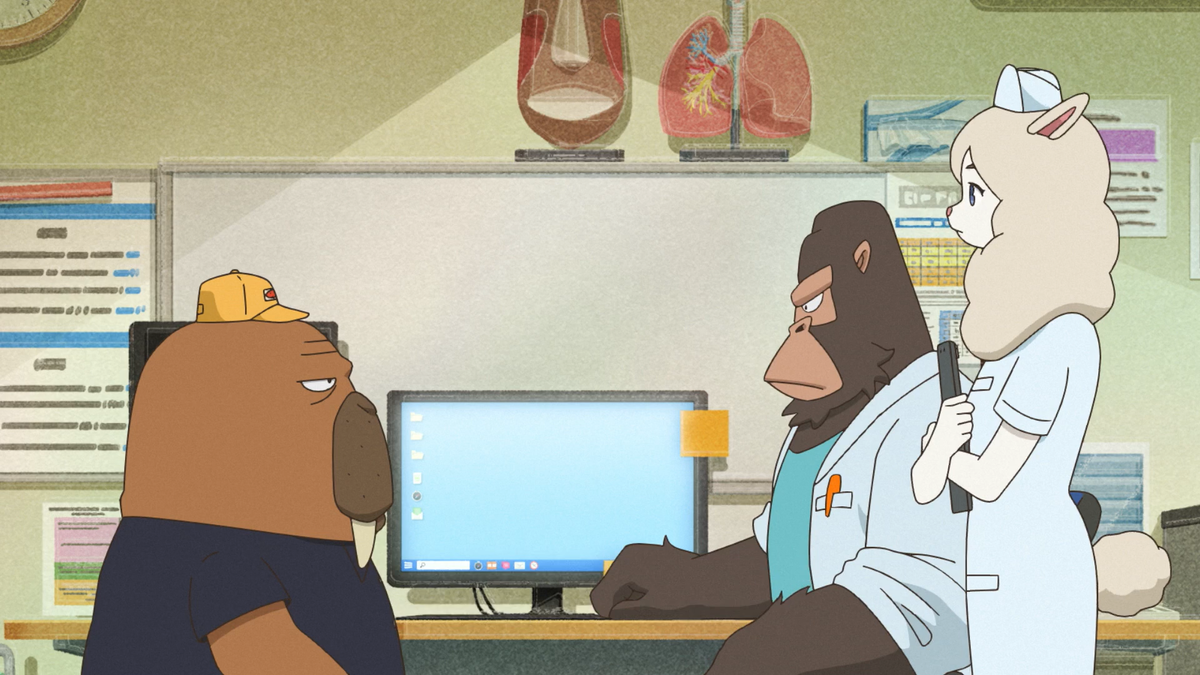 Морж-таксист Хироси Одокава из аниме «Случайное такси».