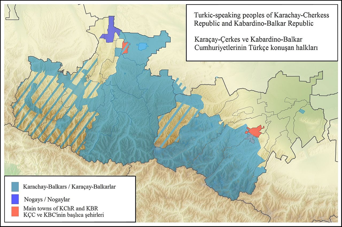 Этническая карта кабардино балкарии