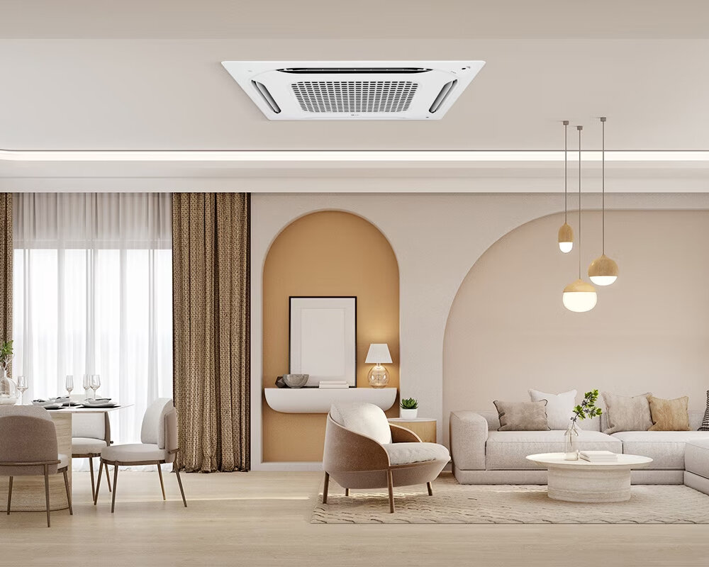 Кассетный кондиционер в интерьере