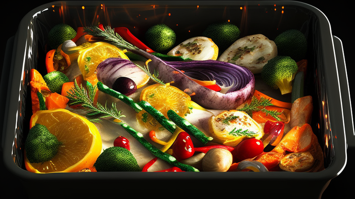 Фото овощей запеченных в духовке.