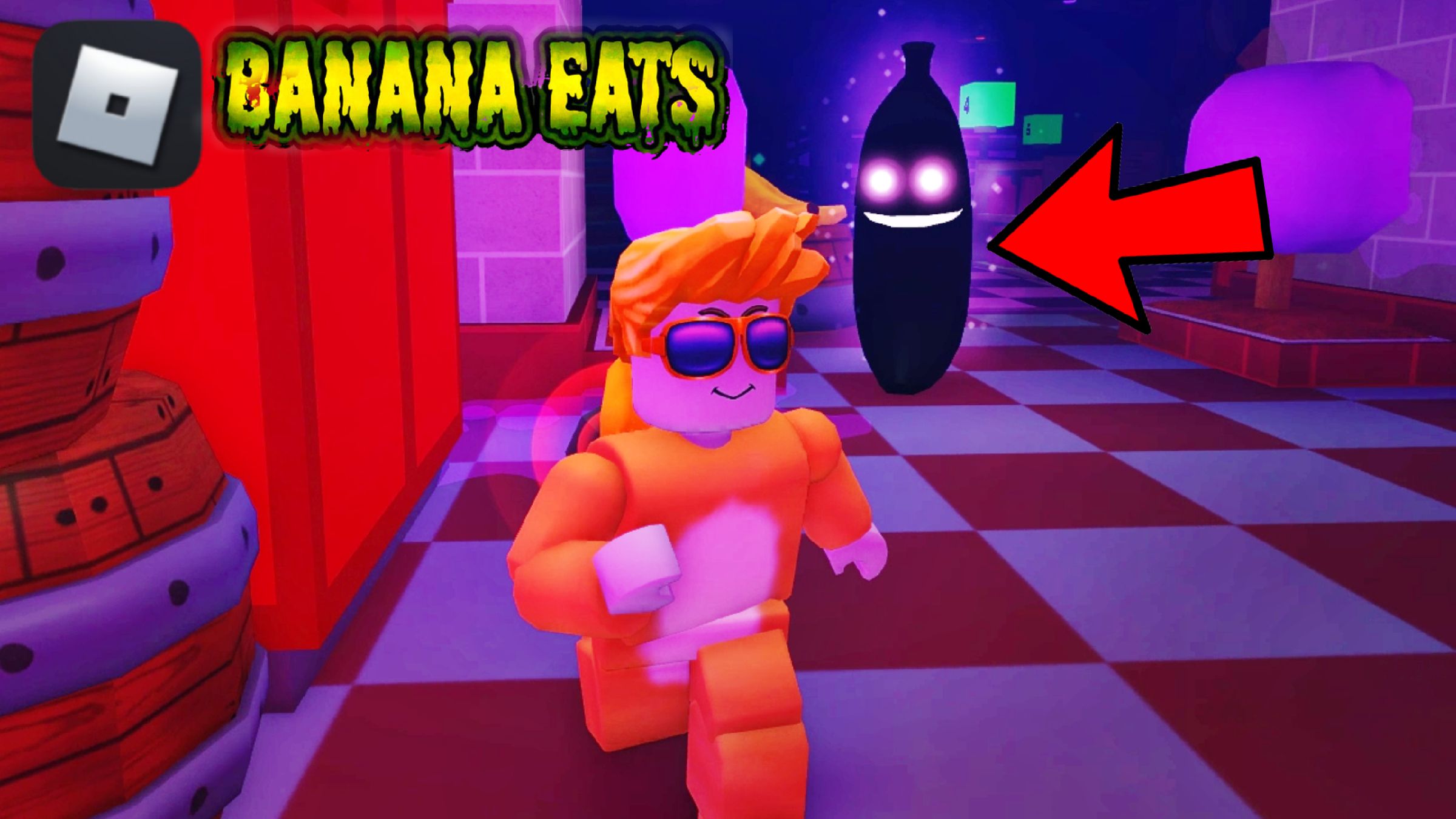 СТРАШНЫЙ БАНАН ХОЧЕТ ЕСТЬ! - Roblox Banana Eats Прохождение