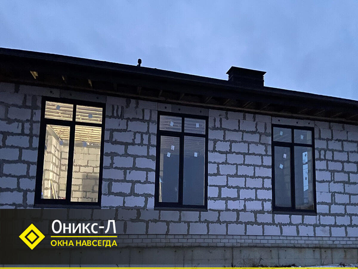 Пластиковые черные окна