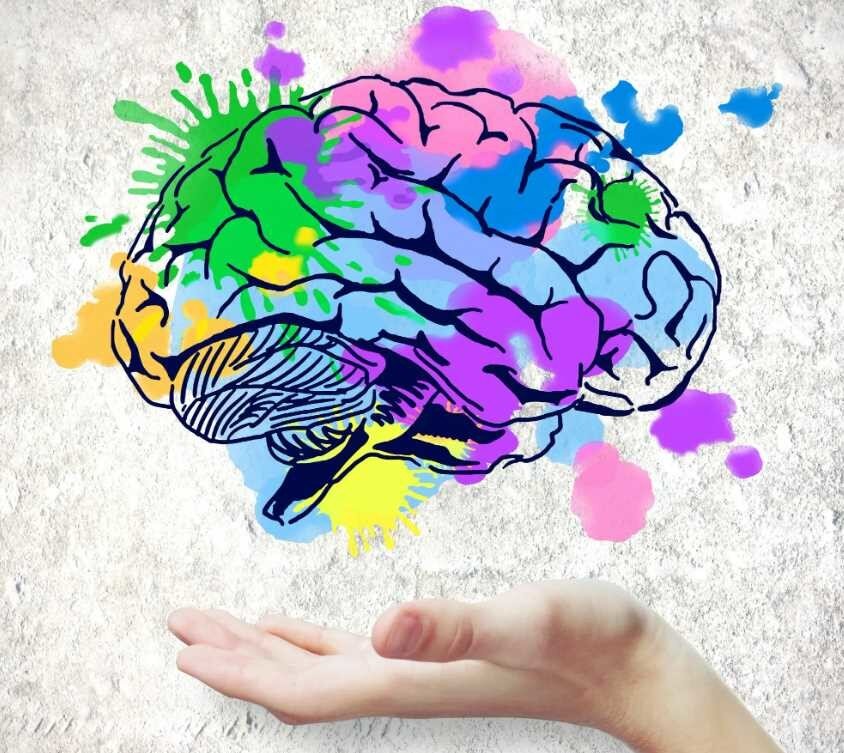 Тренинг на воображение. Креативное мышление. Креативный мозг. Разноцветный мозг. Творческий мозг.