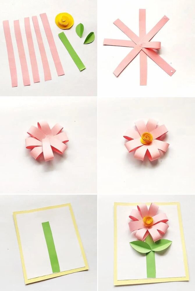 Простые цветы из бумаги своими руками: поделки на 8 марта для бабушки
