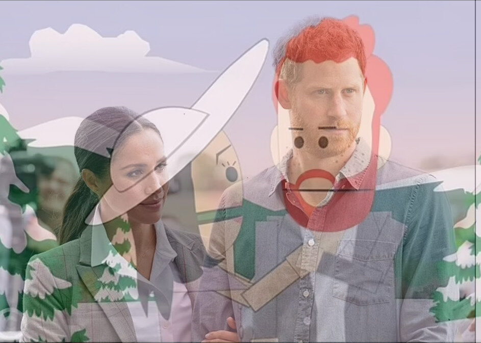 Анимированные Гарри и Меган