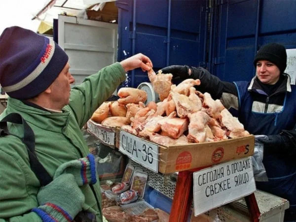Продажа курятины из США в 90-е