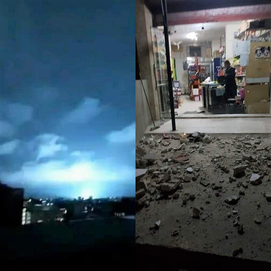 Турция. Голубая вспышка в небе