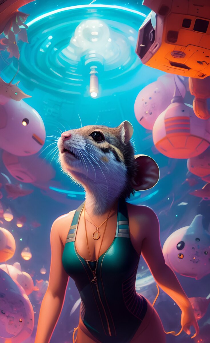 2. Анисия - косморазведчица. Создано нейросетью ИИ по запросу Безумного Фермера (фото Автора).  