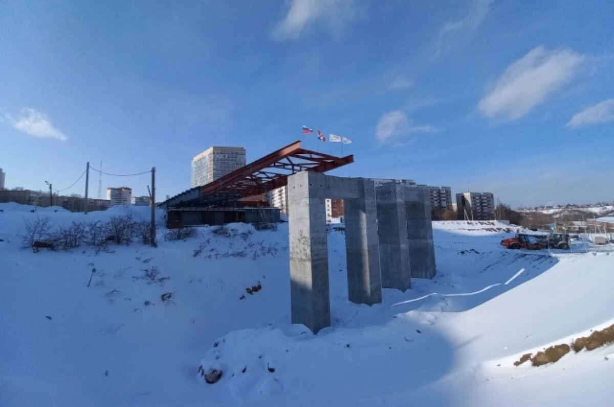    В Перми началась надвижка пролётных строений нового моста над долиной Ивы