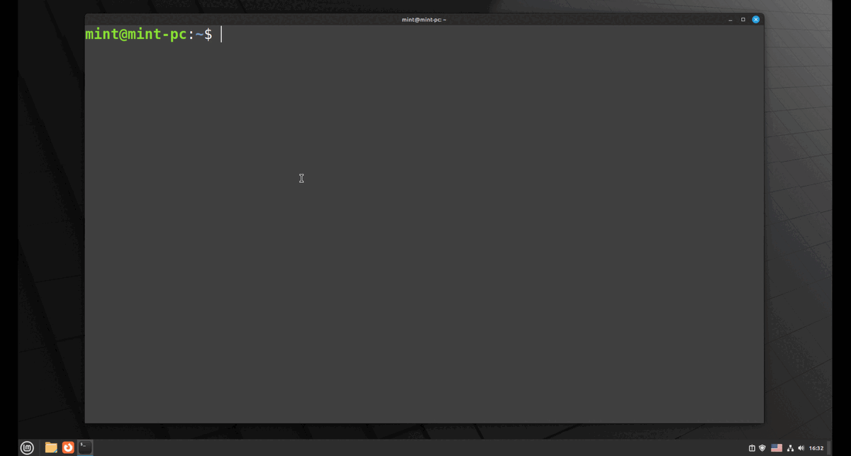 Вывод содержимого файла .bash_history в терминале Linux Mint