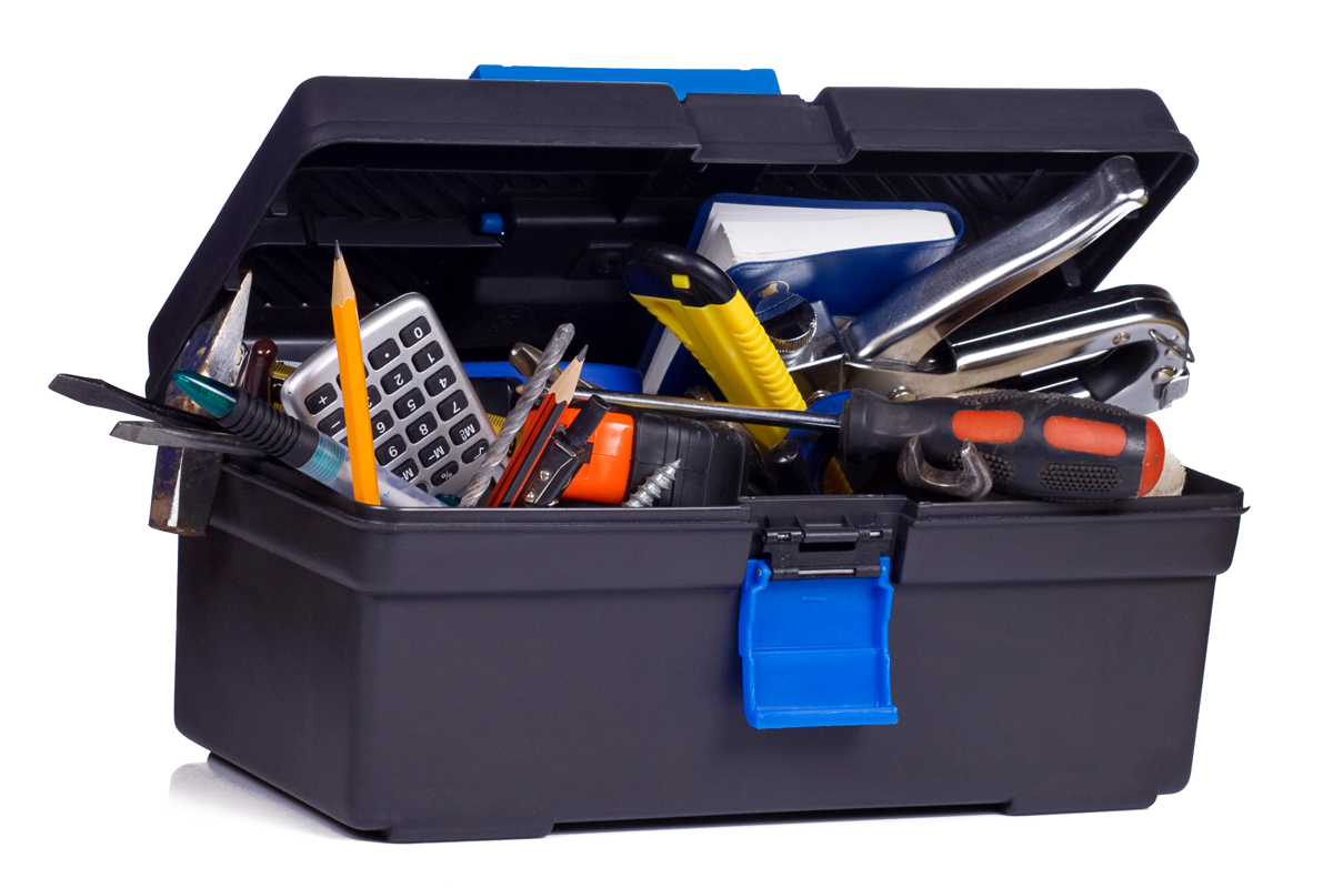 Toolbox 1. Ящик для инструментов. Ящик с инструментами без фона. Набор инструментов в ящике. Тулбокс для инструментов.