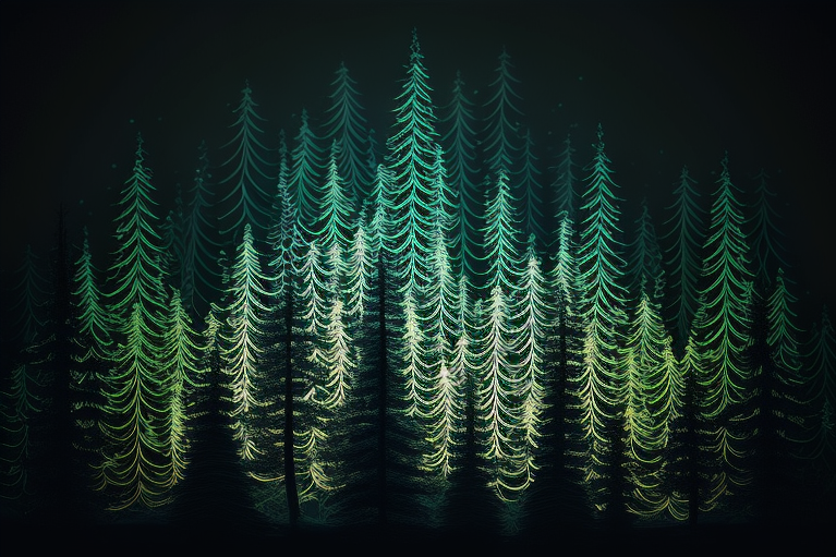 Лес, сотканный из энергии денег