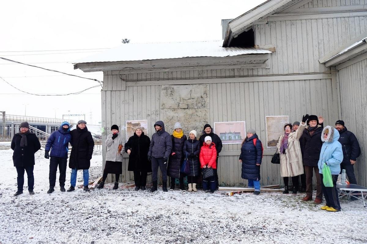 Жители Горской у станции. Фото: «Живой Город»