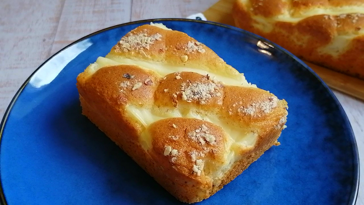 Воздушный, мягкий, в меру влажный и очень вкусный. Изумительный пирог на  молоке с заварным кремом | ГОТОВИМ очень ВКУСНО | Дзен