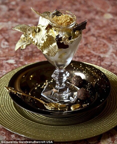 Golden opulence sundae