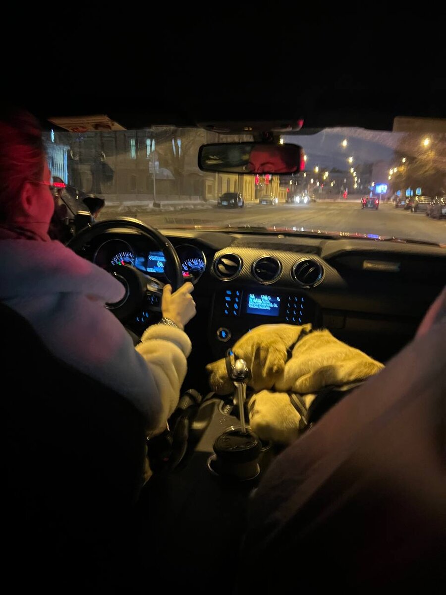 Едем с мамкой, все в заботах...