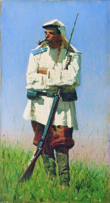 Художник Верещагин В. В. "Туркестанский солдат 1873 г"