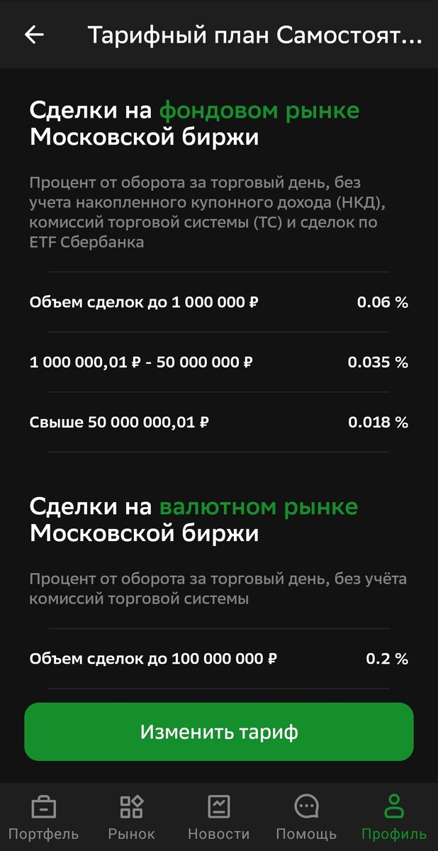 Тариф Самостоятельный