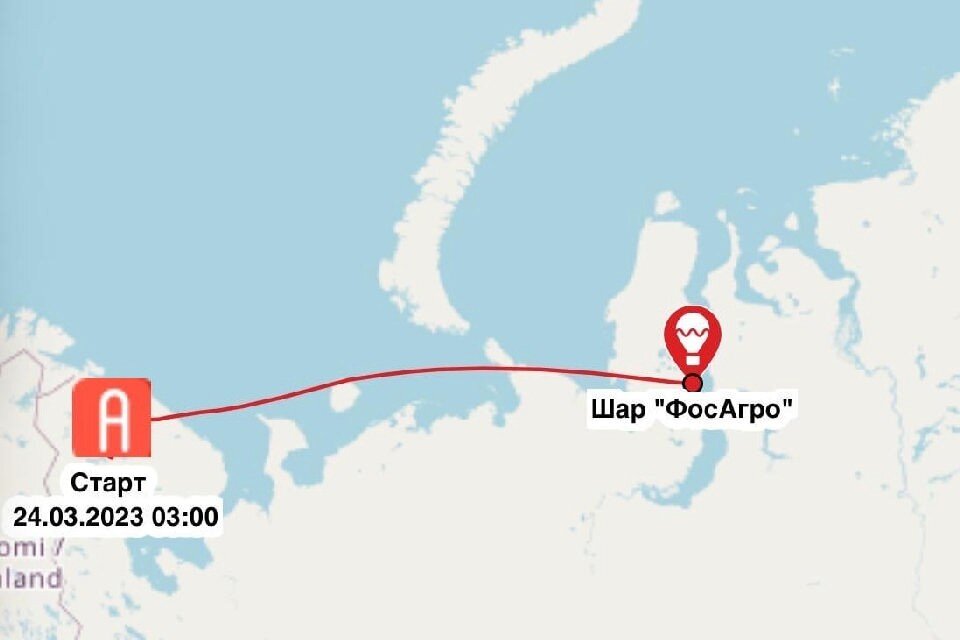     Воздушный шар преодолел расстояние в 1500 метров. Фото: ПАО «ФосАгро»