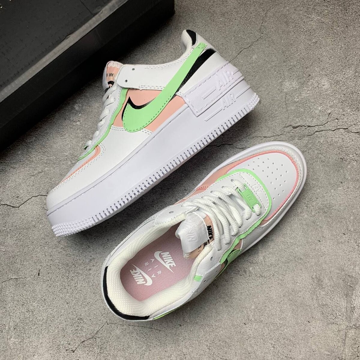 Air Force 1 Low Shadow White Peach Green CI0919-107