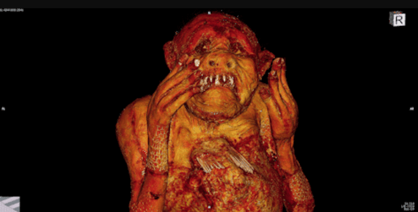    Модель русалки, полученная в результате трехмерного сканирования