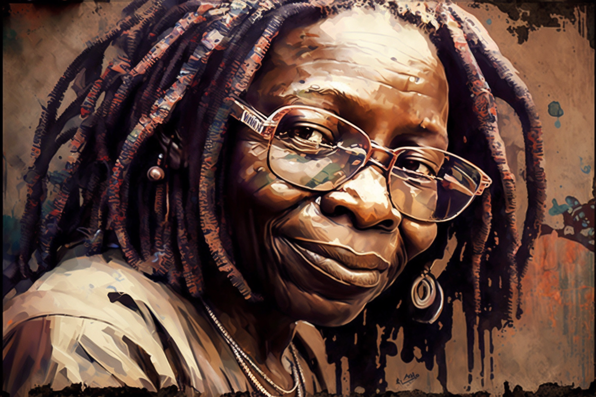 Вупи Голдберг в стиле граффити от Midjourney