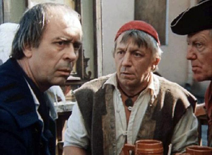 В фильме "Остров сокровищ", 1982 год