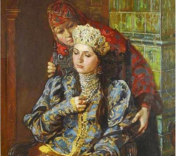 Ксения Годунова с матерью царицей Марией 