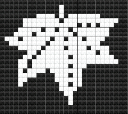 заполнение клеточек полотна.