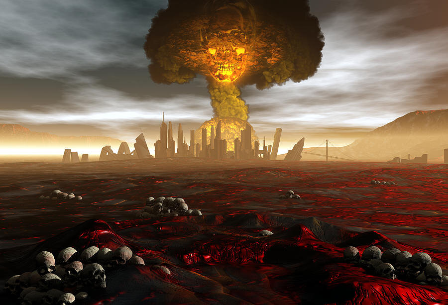 Земля после взрывов. Армагеддон конец света. Ядерный Армагеддон.