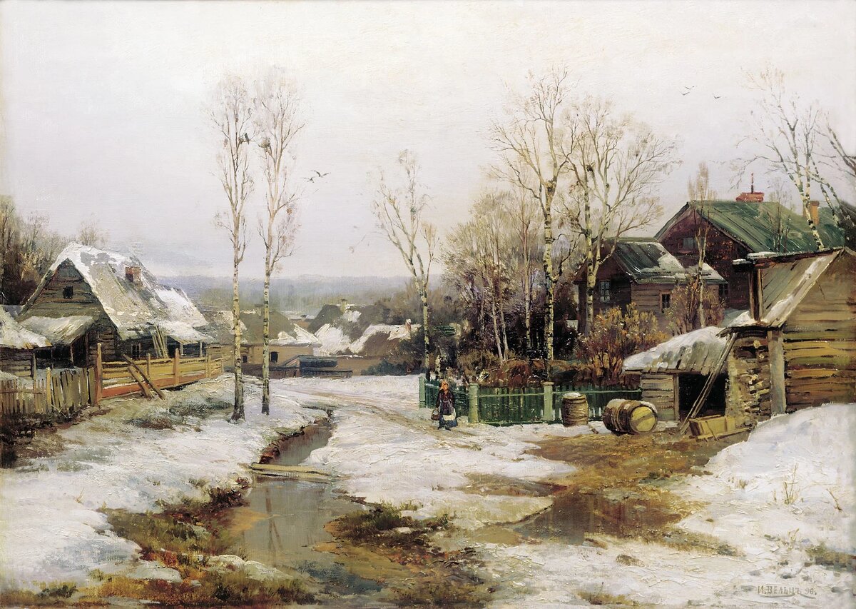 И. Вельц. Весной в окрестностях Петербурга. 1896. Источник: https://dzen.ru/a/ZAI1vWO62UOe1A9J