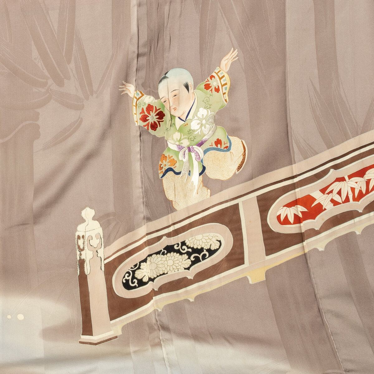 «Сиба Онко спасает друга» - хомонги-авасэ кимоно (1920-е гг.) из коллекции Натальи Бакиной