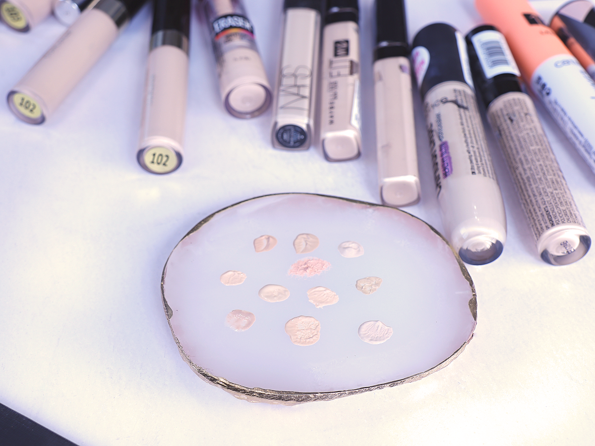 Примеры оттенков консилера