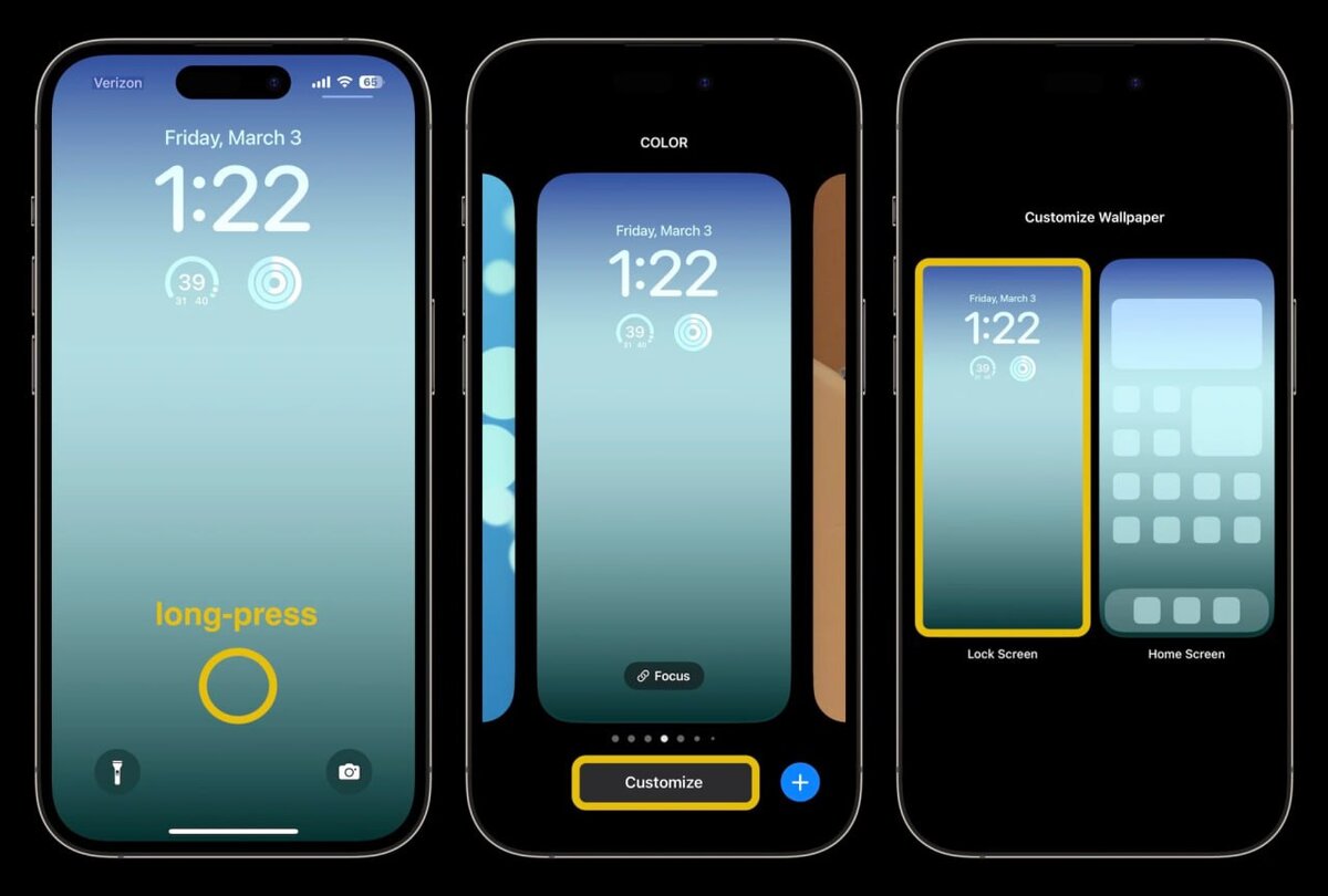 Как изменить экран блокировки на iPhone в iOS 16