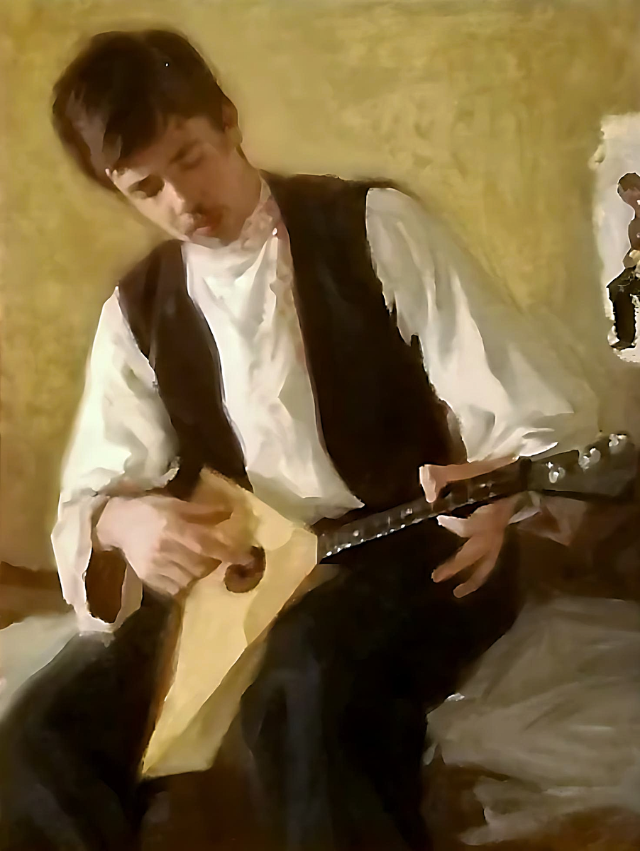 Кустодиев Б.М., «Портрет И.С. Куликова», 1900-е, холст, масло, 54 x 48 см, Государственный Владимиро-Суздальский историко-архитектурный и художественный музей-заповедник