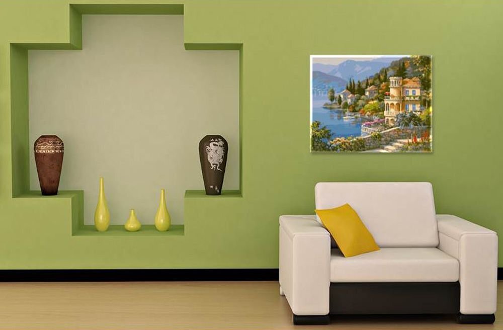 желтый акцент в интерьере