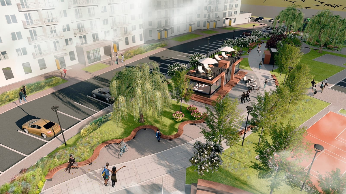 Проект новой парковой аллеи в ЖК «Арбековская застава»