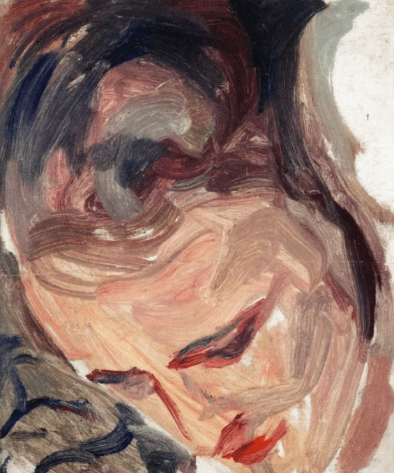 «Этюд головы» Эдварда Мунка 1883г