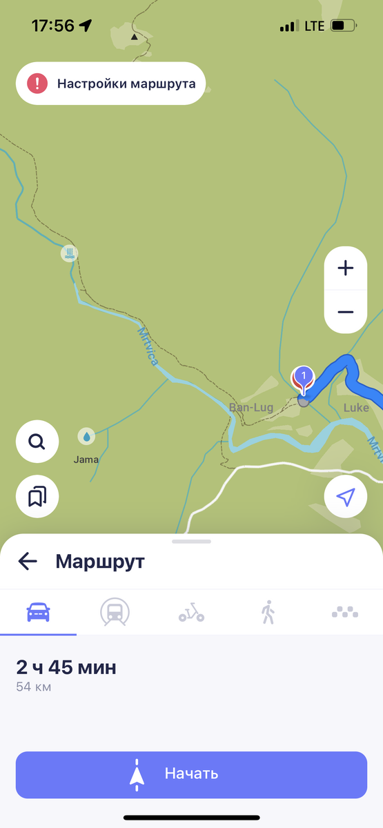 Не знает многих мест и ругается на работу без авторизации 😬