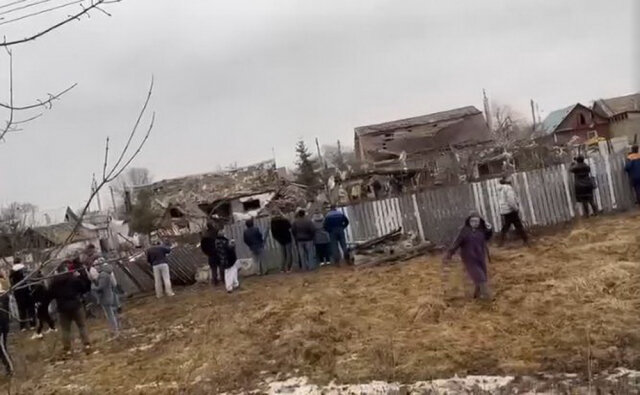 Воронка взрыва.