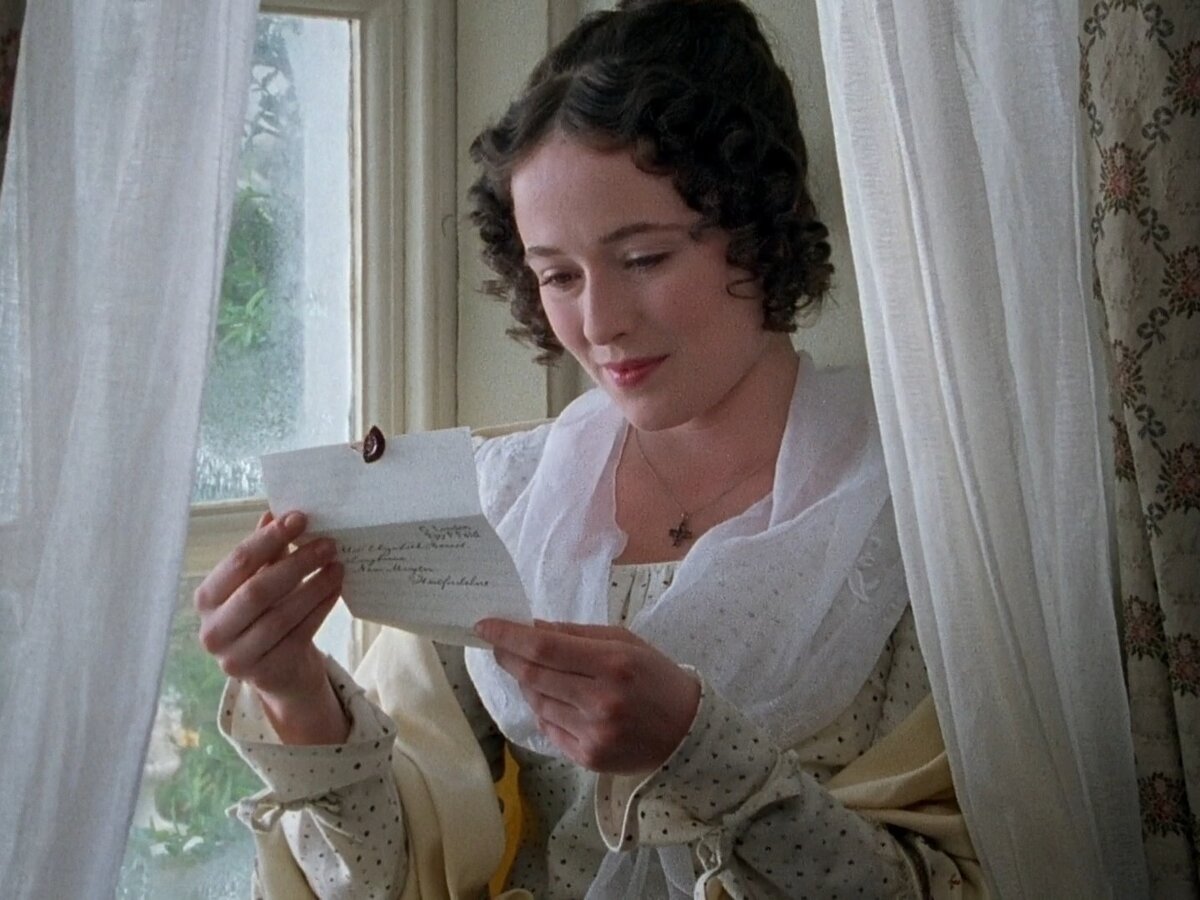 Кадр из сериала «Гордость и предубеждение», 1995 год, режиссер Саймон Лэнгтон