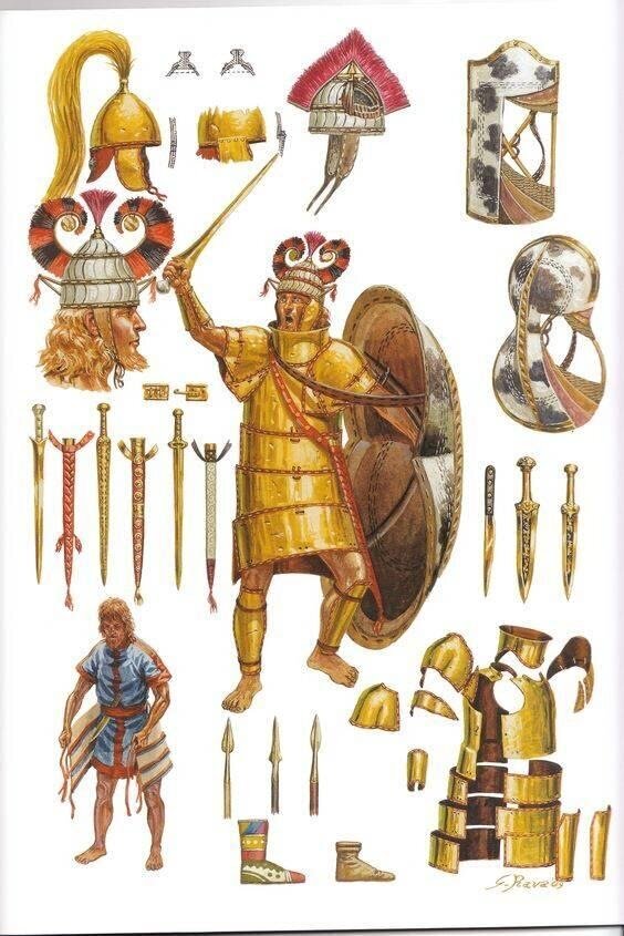 Полный комплект защитного снаряжения микенского воина, II тыс. до н.э.