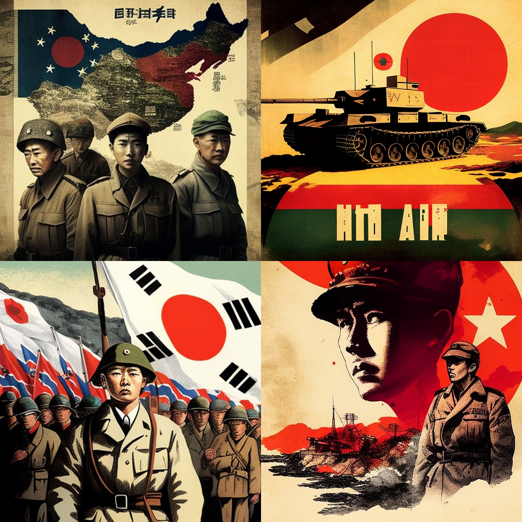 Японская оккупация Корейского полуострова по версии Midjourney