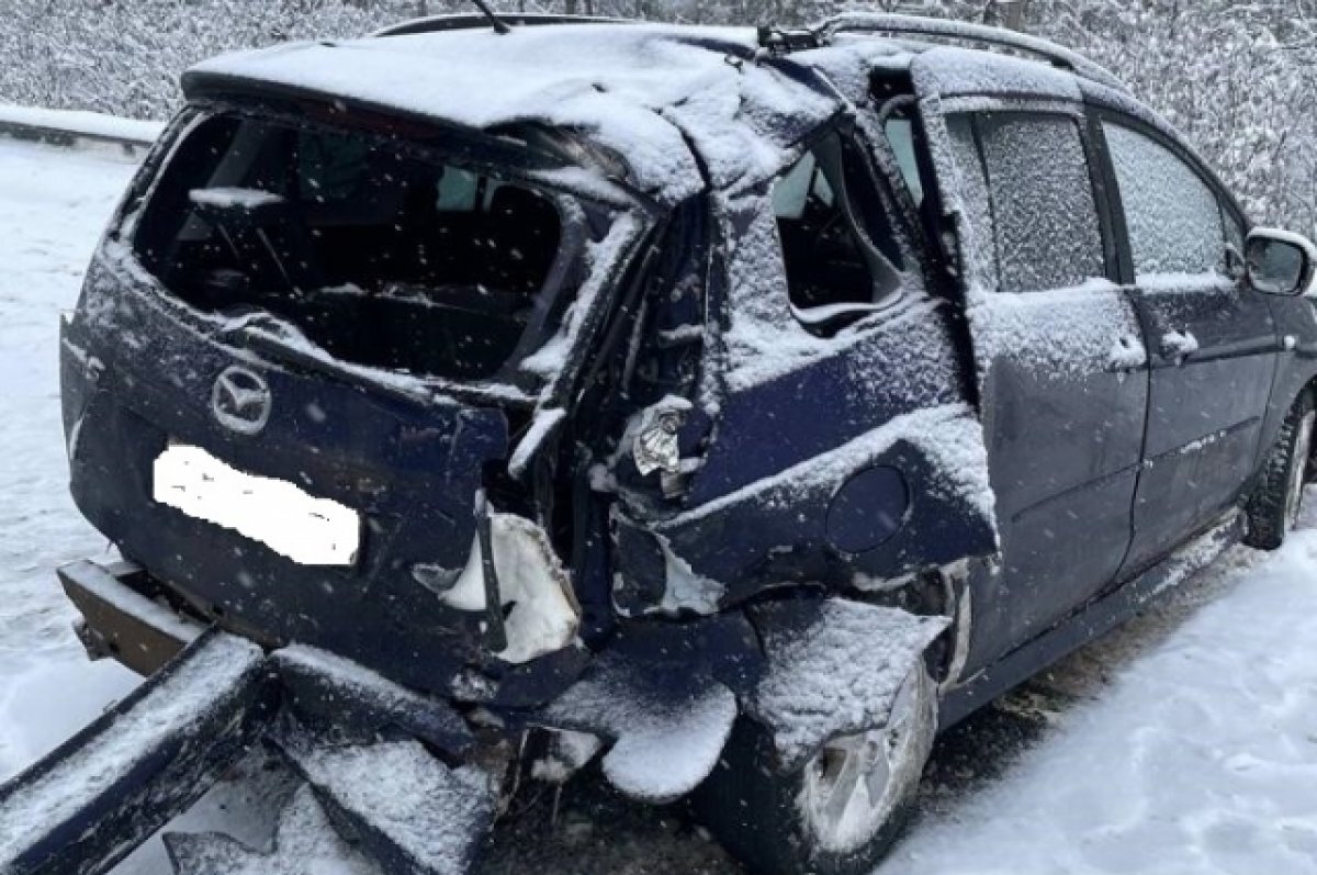    На М-10 в Тверской области 5-летний ребёнок вылетел из машины во время ДТП