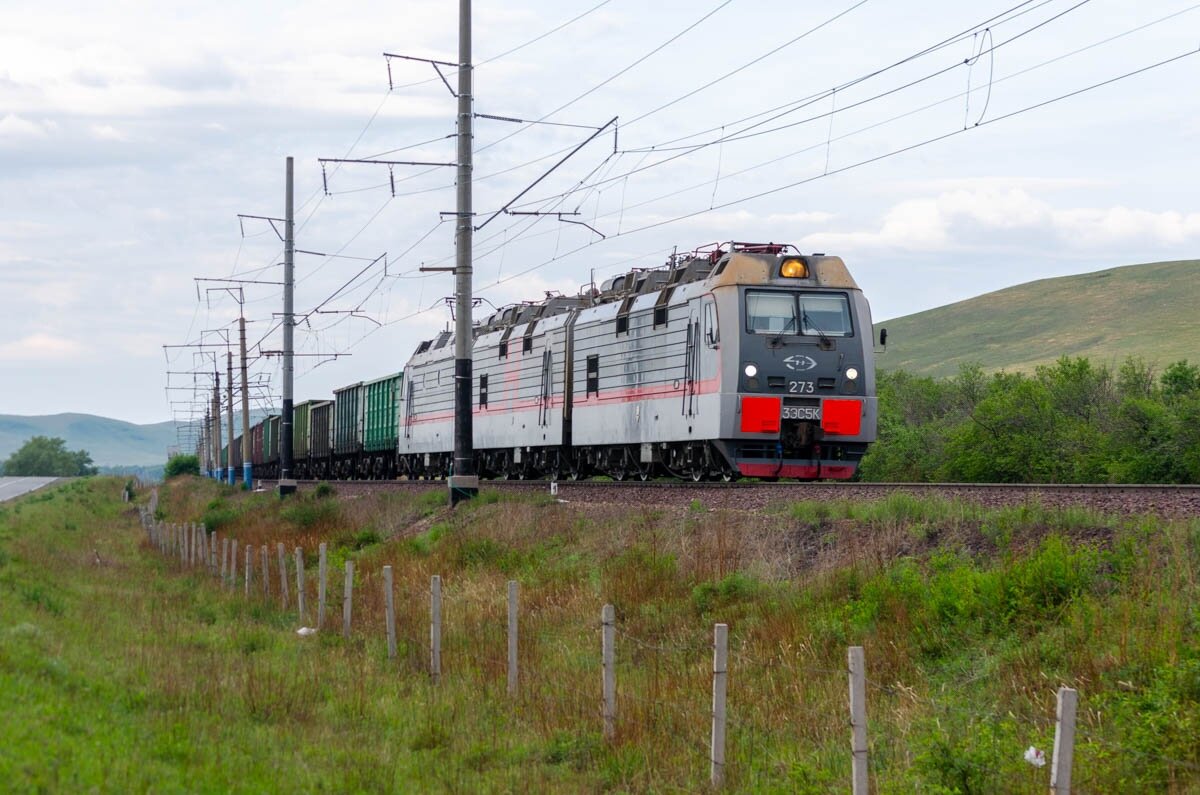 3ЭС5К-273 Россия, Хакасия, перегон Аскиз – Чартыковский