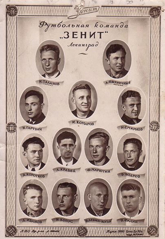 Команда Зенит-Ленинград 1948г.