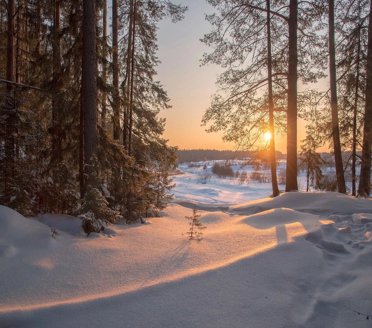 Зимний закат.