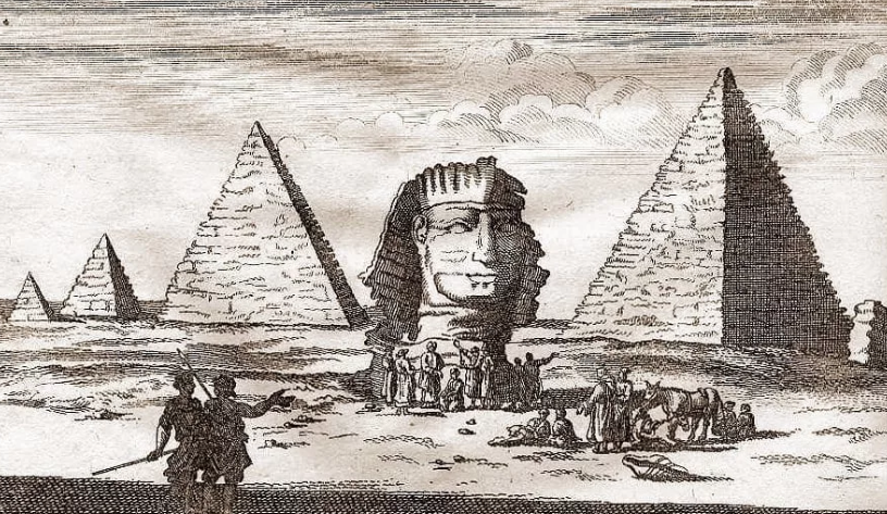 Раскраска Египетские пирамиды и верблюды