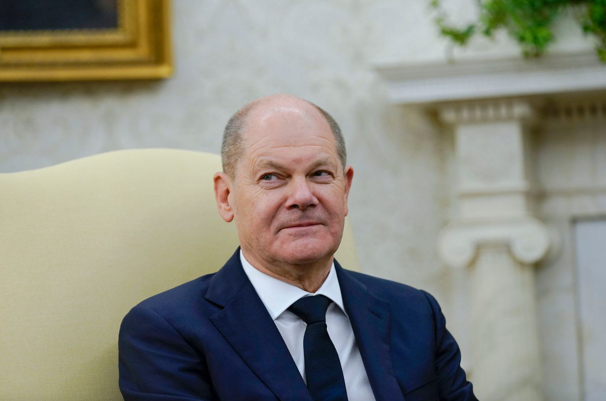 Визит в Белый дом: канцлер Германии Олаф Шольц © Сьюзан Уолш / AP