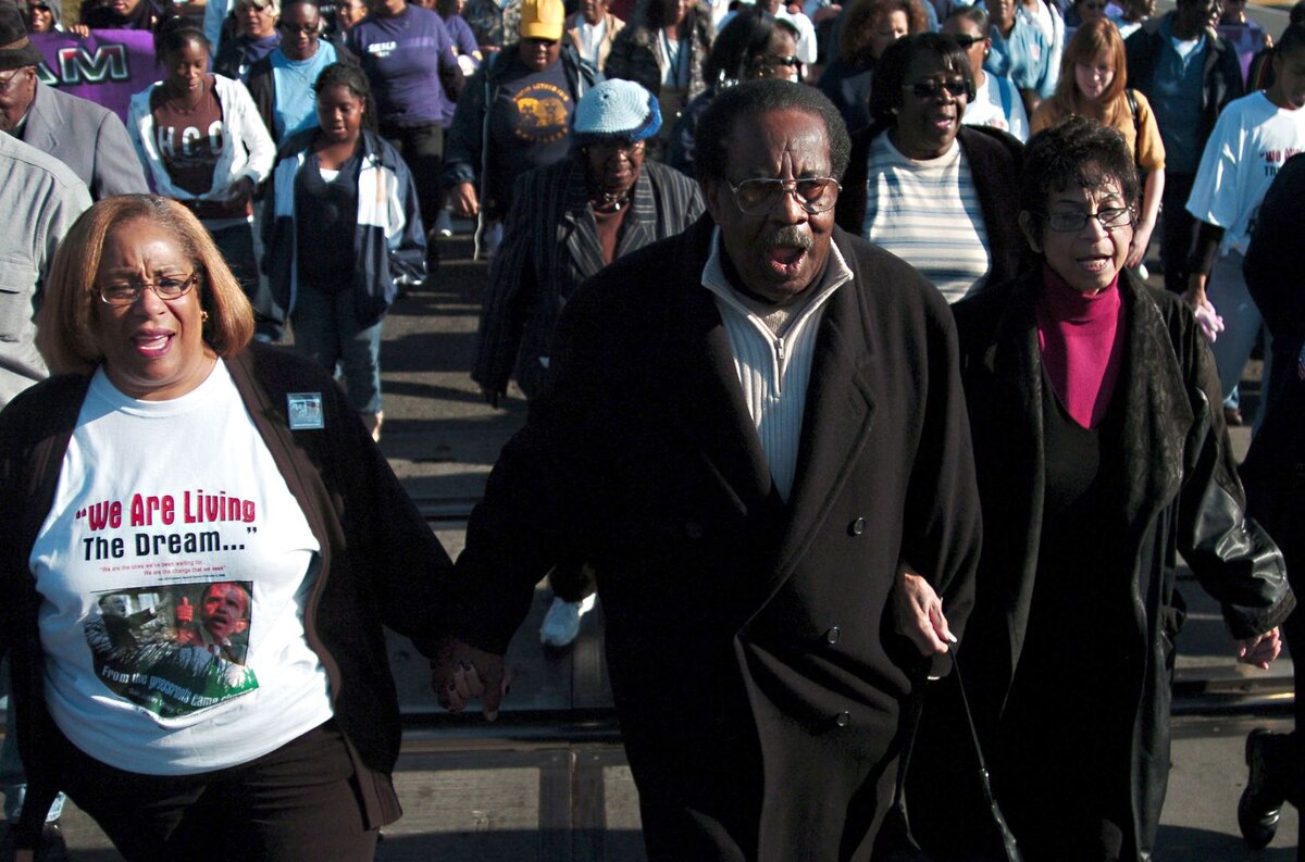    Митинг в память доктора Мартина Лютера Кинга-младшего. Фресно. Калифорния © John Tipton/Global Look Press